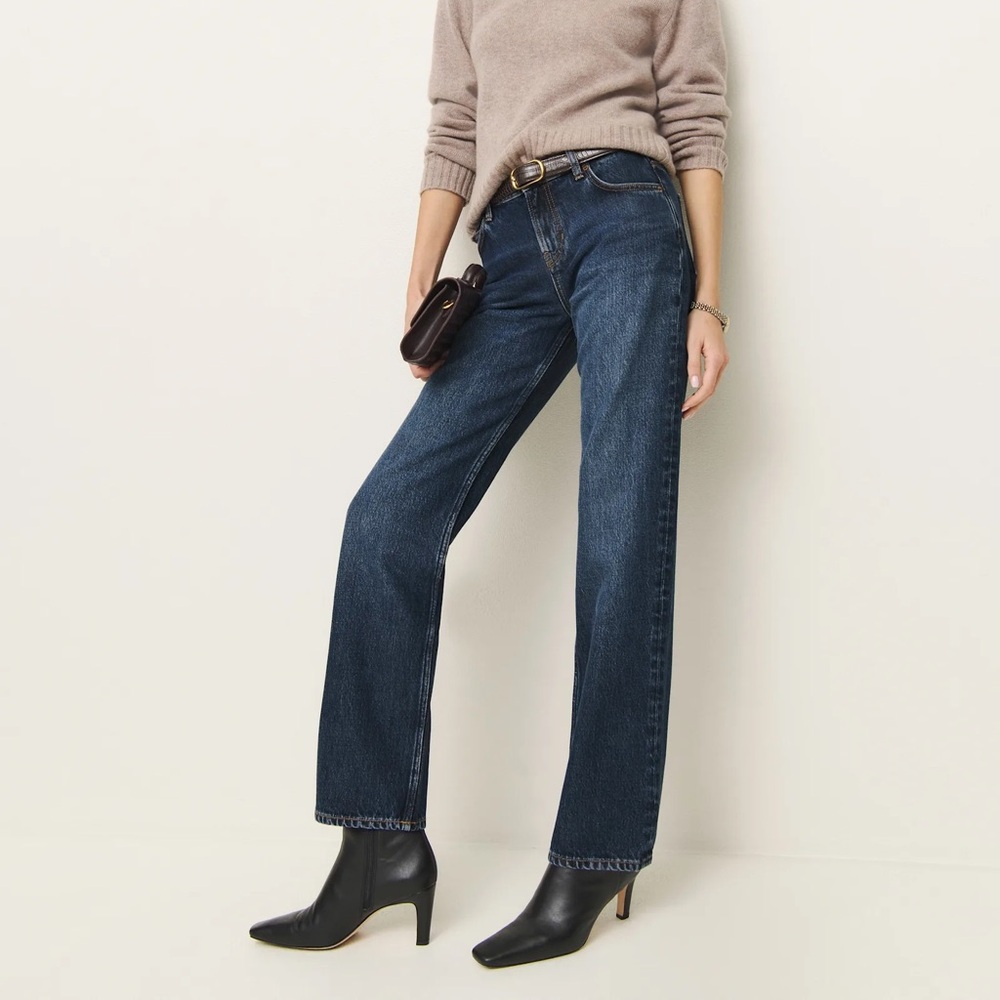 Reformation Abby Low Rise Straight Jeans in Mille